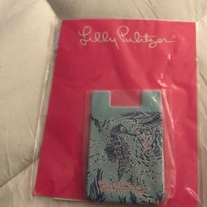 NWT Lilly Pulitzer Silicone Phone Card Casey